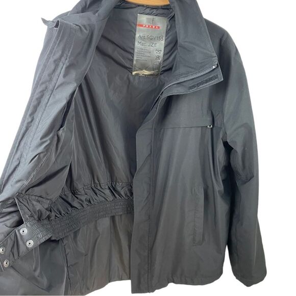 Prada Linea Rossa Black Technical Gore-Tex Jacket Size XL/ IT 54 - Picture 9 of 15